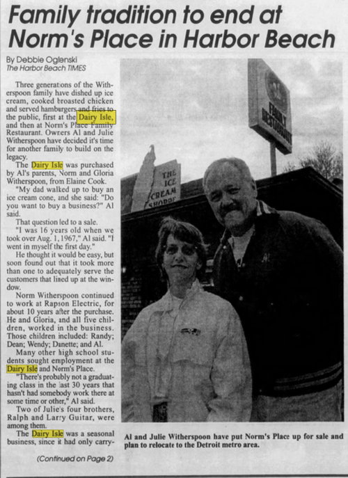 Dairy Isle - Nov 12 1998 Article